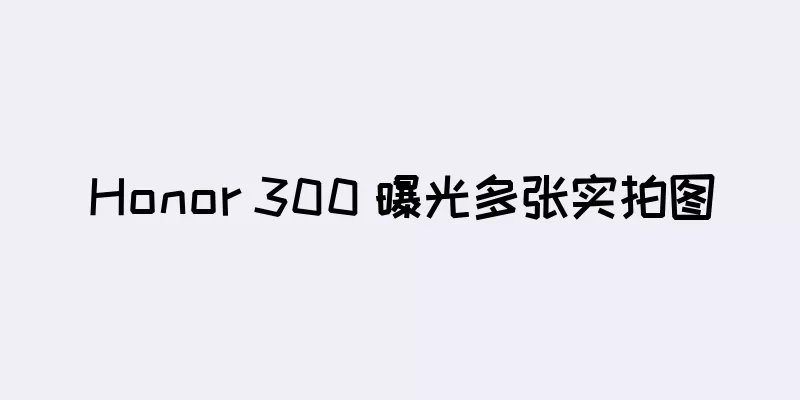 Honor 300 曝光多张实拍图